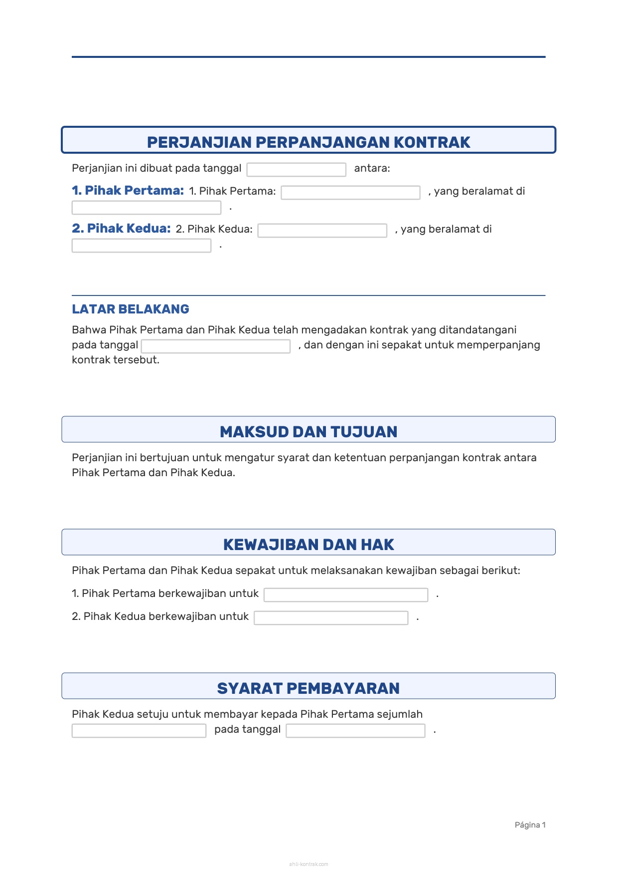 Contoh Surat Lamaran Perpanjang Kontrak