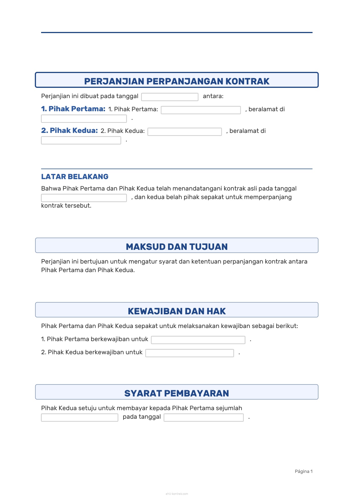 Contoh Surat Perpanjangan Kontrak