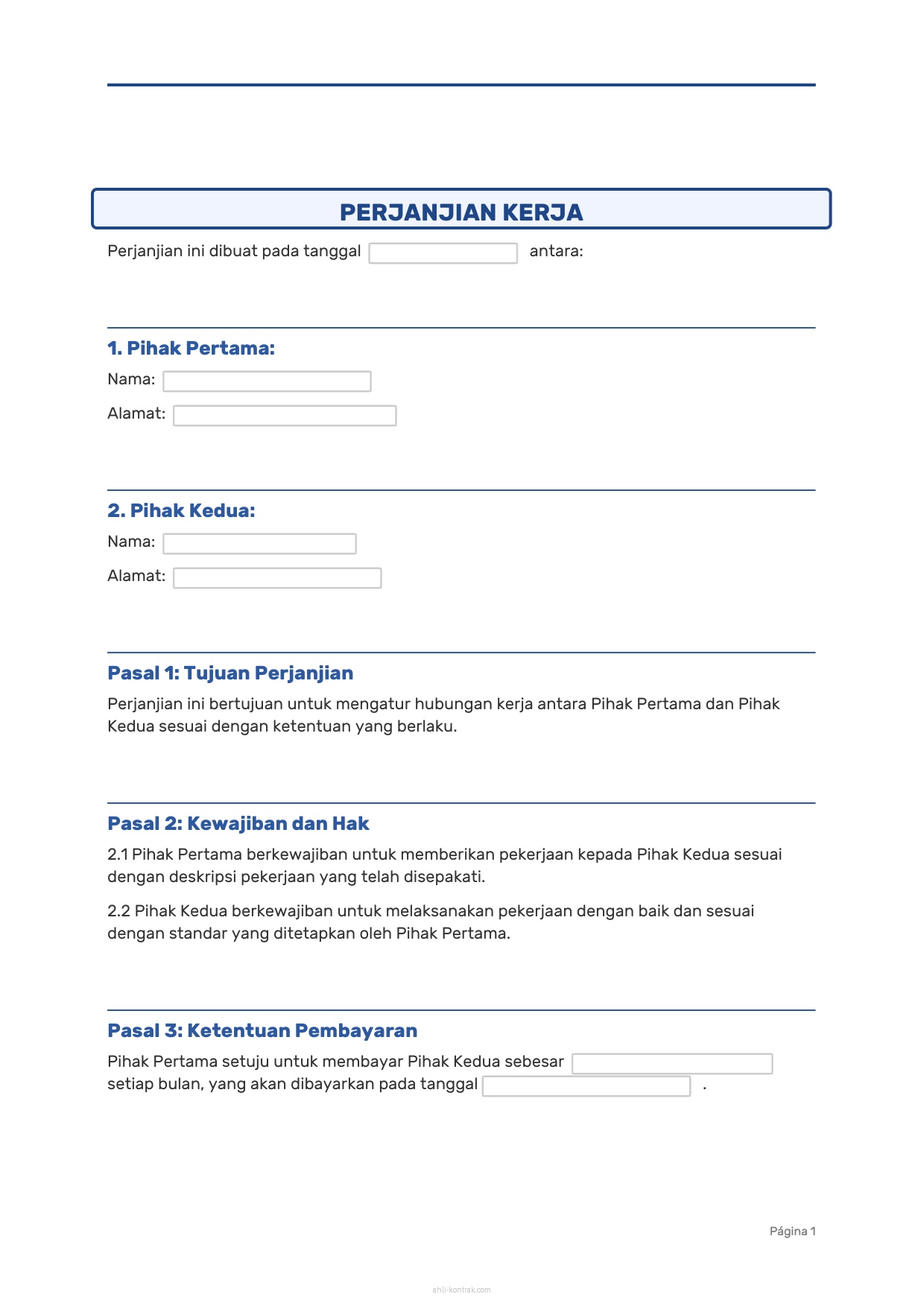Contoh Surat Resign Habis Kontrak