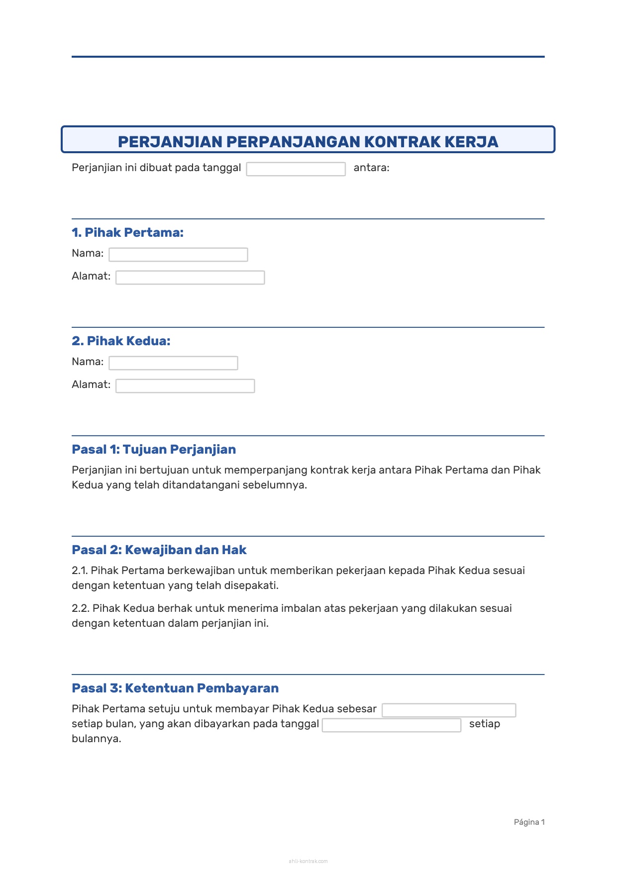 Surat Lamaran Kerja Perpanjang Kontrak