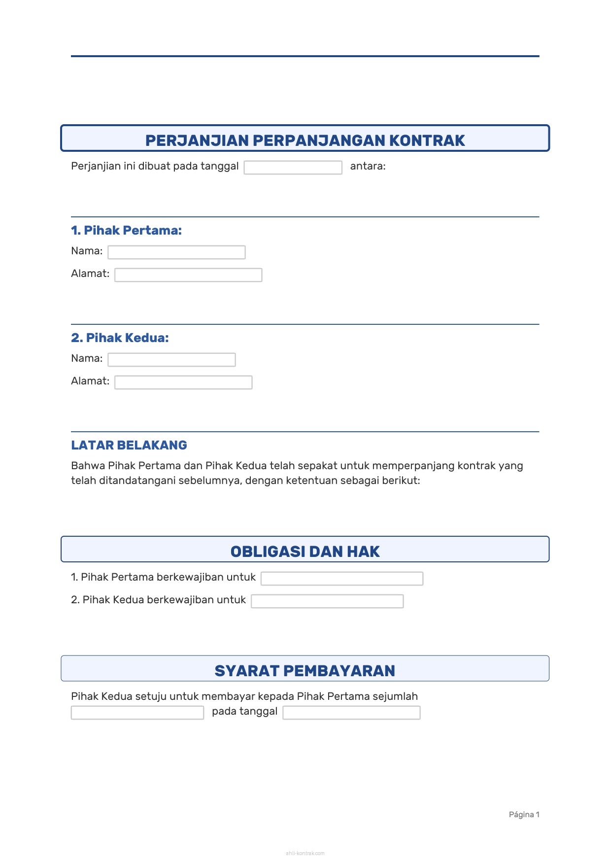 Surat Perpanjangan Kontrak